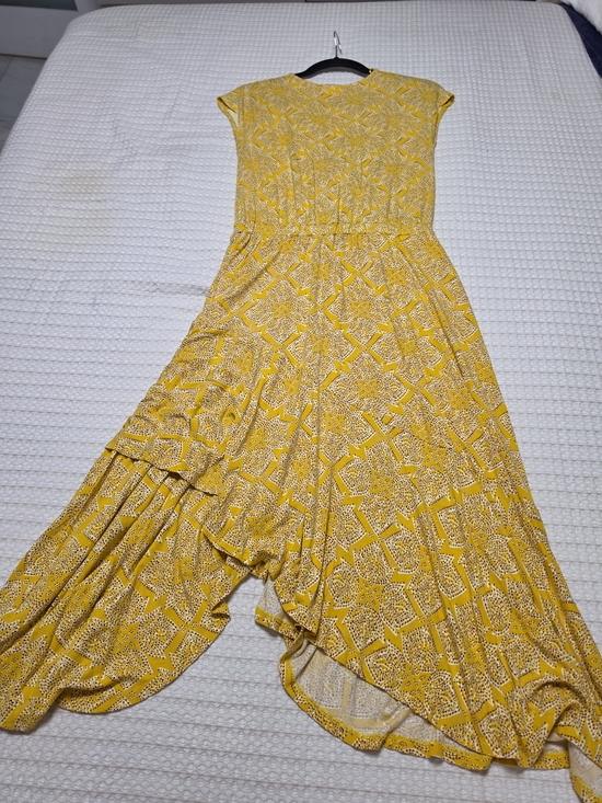 Anthropologie Dresses & Skirts - Anthropologie Yellow Printed Asymmetrical Maxi Dress